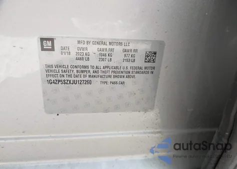 2018 Buick Lacrosse Essence z USA, uszkodzony, nr VIN 1G4ZP5SZXJU127260